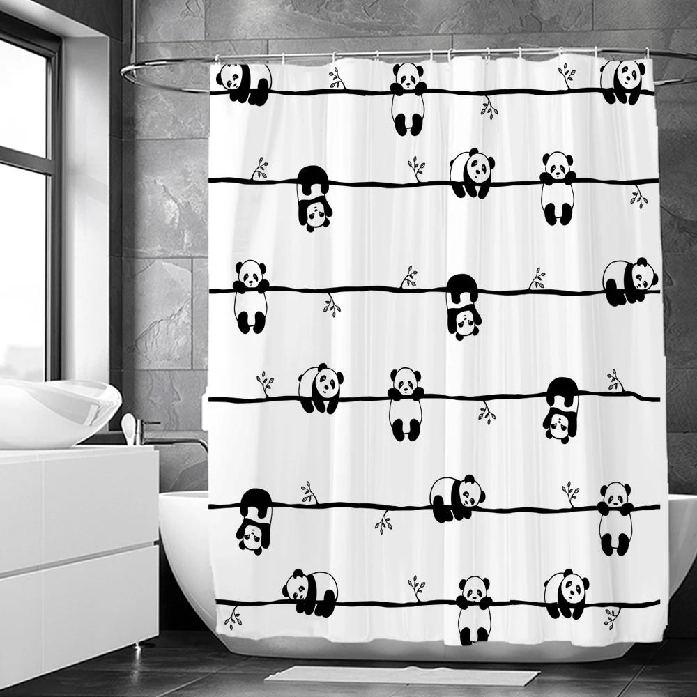 Cat Shower Curtains Bathroom Shower Curtain Cute 3D Fabric Shower Curtain with Hooks Funny Waterproof Shower Curtain or Mat