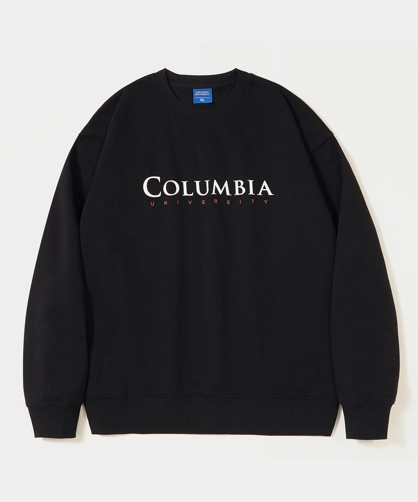 COLUMBIA UNIVERSITY Cu Sig Big Fleece Crew Neck_Black