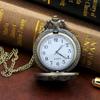 Zodiac Bronze-Taschenuhr mit 3D-geschnitztem Tierquarz-Design