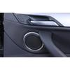 Fit For BMW X1 F48 2016- Silver Steel Inner Door Speaker Ring Cover Trim 6X