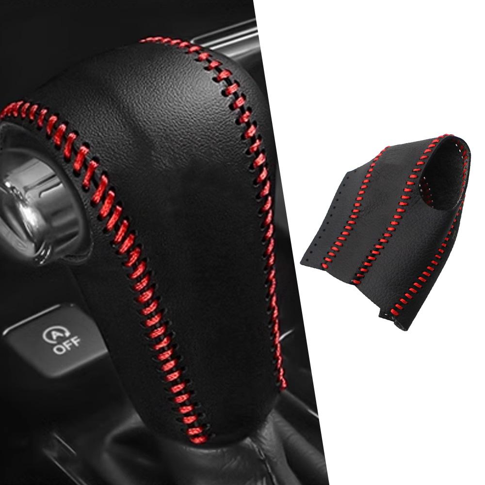 Leather Car Shift Knob Protection Cover for Honda Vezel HRV HR-V 2014 - 2019 2020 2021 AT Gear Shift Collars