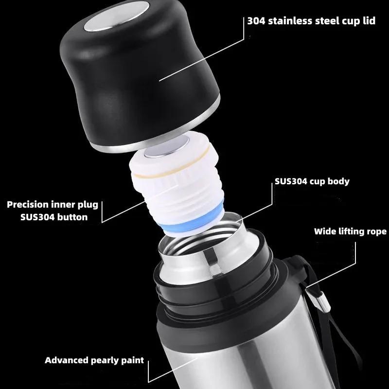 Stainless Steel Thermos Tumbler Leakproof Sports Bottle Insulated Cups Tea Coffee Water Bottles Outdoor Travel Thermal Cups