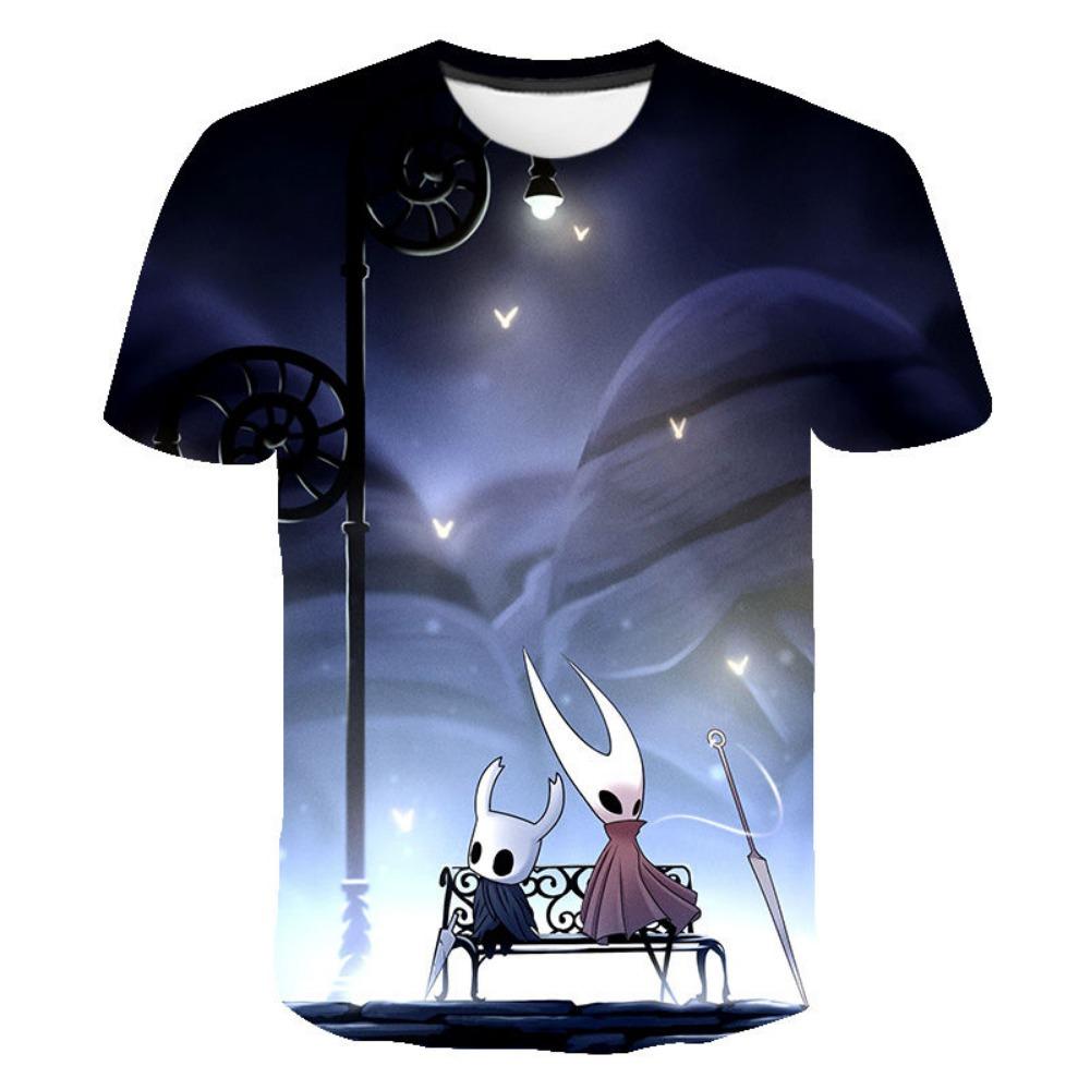 

Модна футболка для чоловіків і жінок Hollow Knight 3D-друк Футболка вільна з коротким рукавом Вуличний одяг Літній повсякденний Дитячі топи Одяг XXL