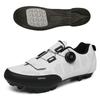 Outdoor Cycling Shoes Breathable Bicycle Shoes Men'S And Women'S Rotating Buckle Mountain Lock Highway Lock Unlocked Leather Surface