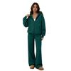 Women's Two Piece Hoodie Set with Wide Leg Pants Casual Tracksuit Outfit
