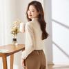 Women's Ruffle Collar Long-Sleeve Commuter Blouse