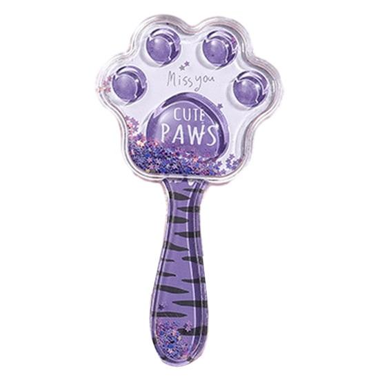 Cartoon Cat Paw Air Cushion Massage Comb with Long Handle Anti-static Scalp Massage Hair Brush Kids Girls Hairdressing Massage Comb