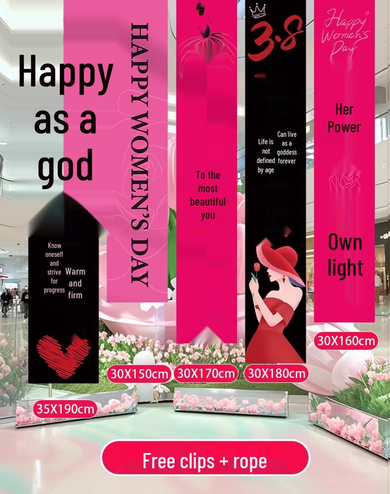 Women's Day Goddess Background Hanging Cloth for Photography & Decor - March 8th Celebration Theme