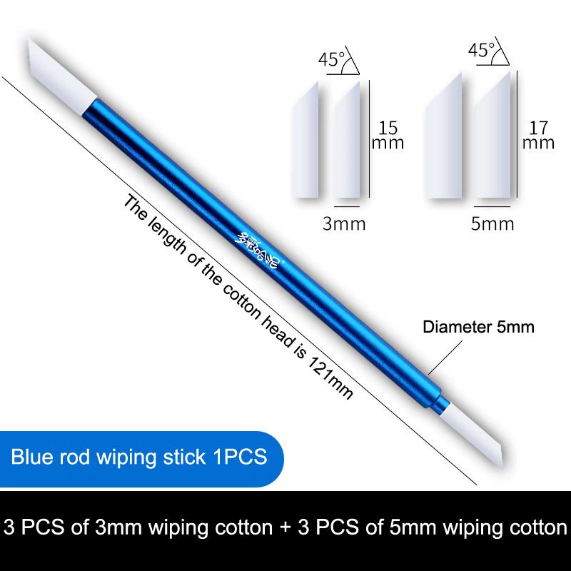 

1 шт. Панель из алюминиевого сплава Ластик для линий панели Палочка для протирки с 3 шт. 3 мм протирочного хлопка + 3 шт. 5 мм протирочного хлопка Модель Протирка Очистка синий