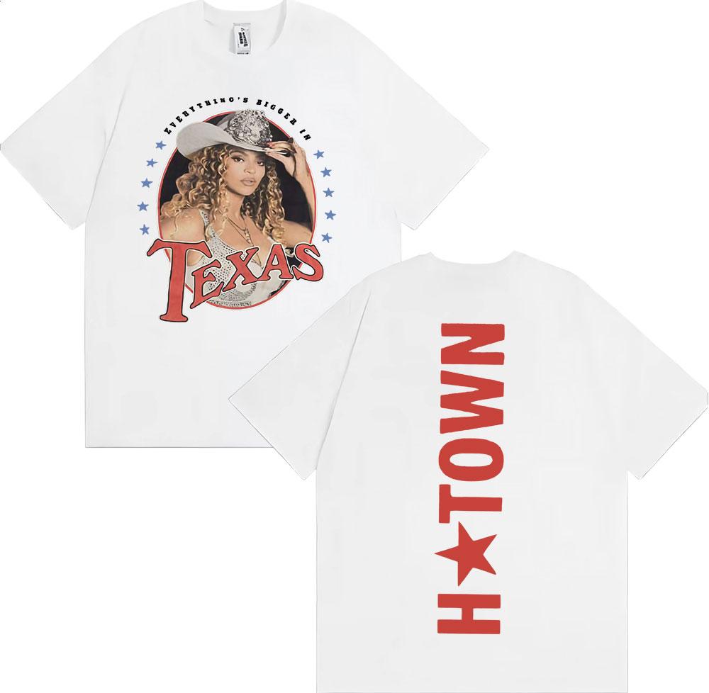 Cowboy Carter Beyonce Music Tour 2025 Graphic T-shirts Harajuku Hip Hop Retro T Shirts Men Women Summer Tops 100% Cotton T-shirt