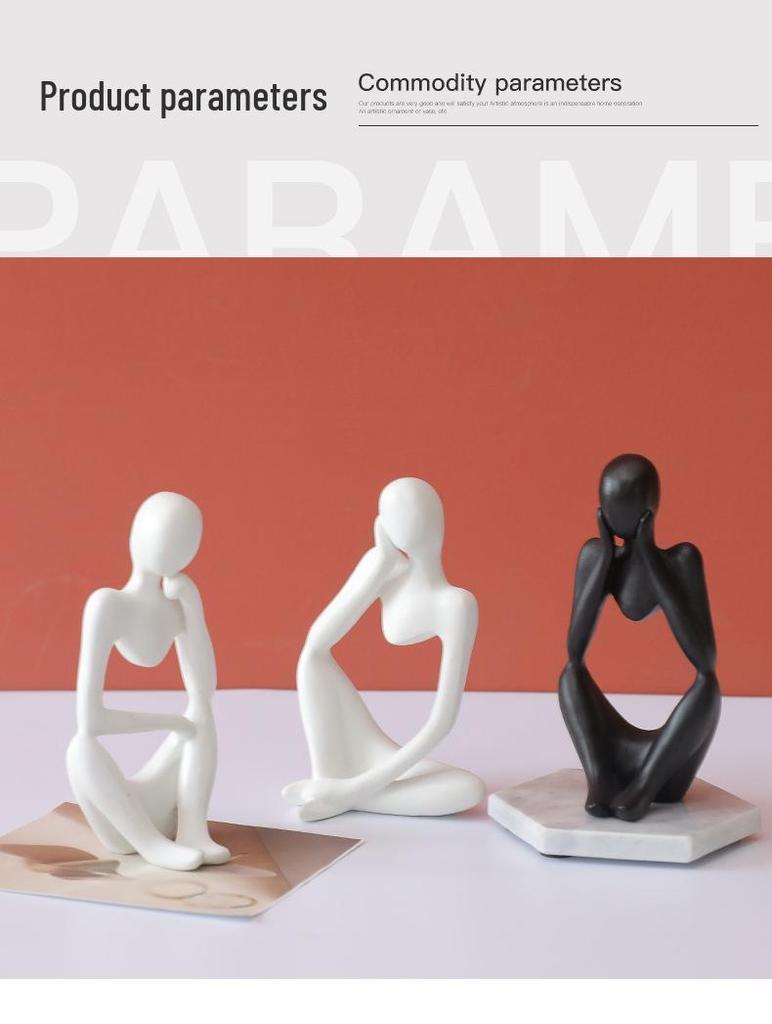 Nordic Luxury Abstract Figurine Tabletop Decor - Mini Shape Handcrafted Art.