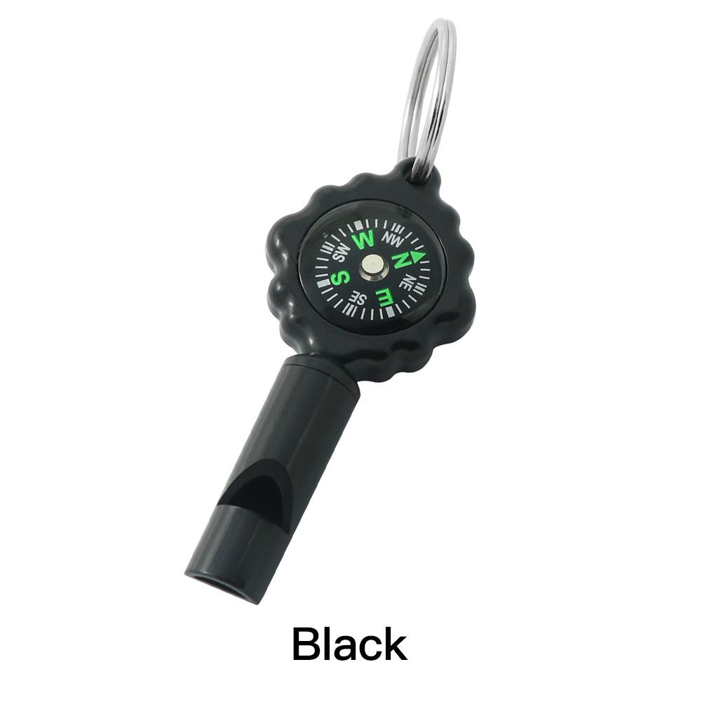 

2-in-1 Outdoor Survival Whistle and Compass with Keychain Multi-Function Mountaineering Adventure Camping Safety Tool
