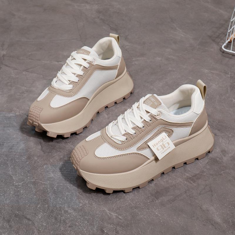 

ins корейская версия сетчатой папиной обуви женская весна 2025 года новая дышащая женская студенческая спортивная обувь повседневная обувь HL875-2 35 хаки