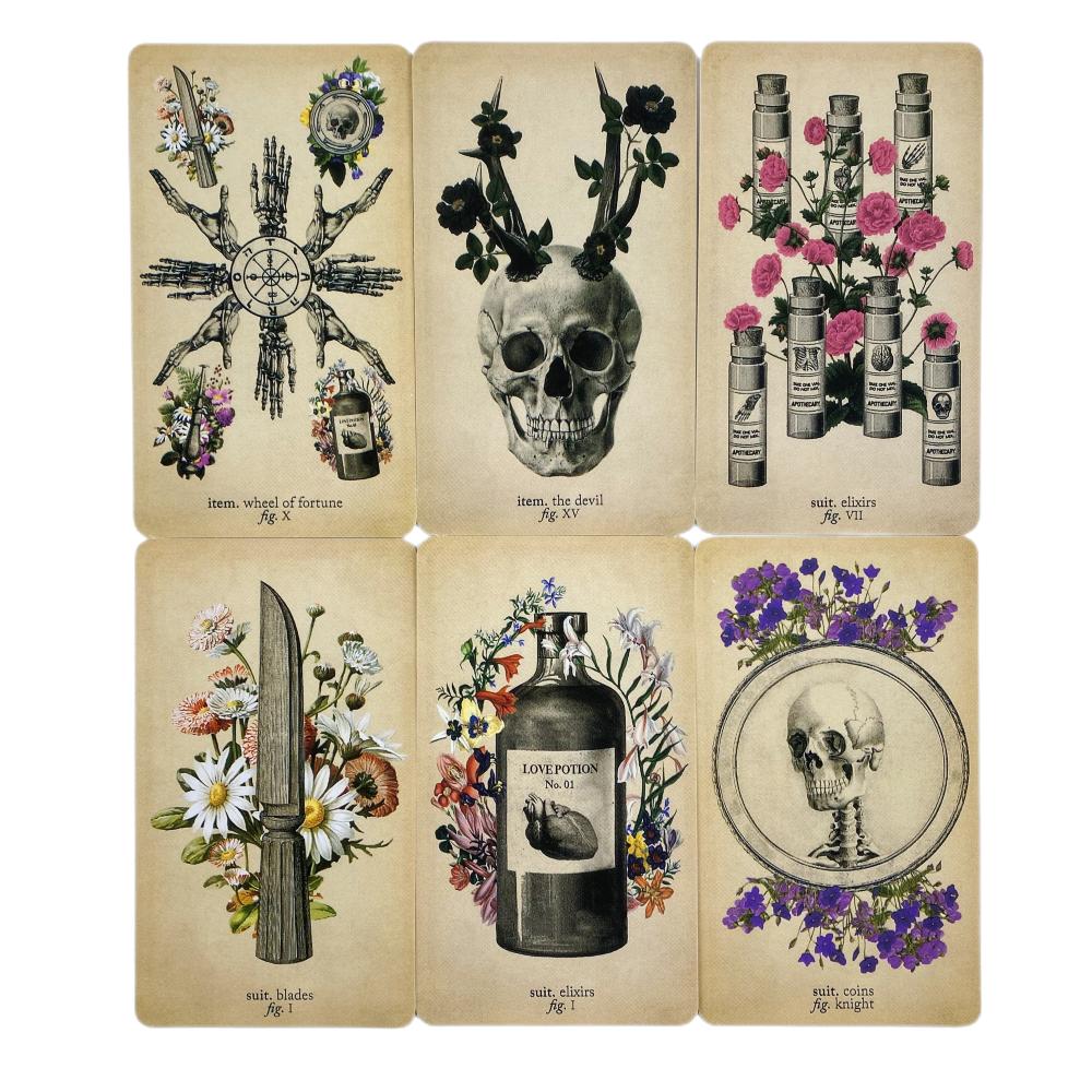 Il Mazzo di Carte Tarocchi Anatomia Antica Oracolo Divinazione Destino Gioco da Tavolo per Feste in Famiglia Completo Inglese