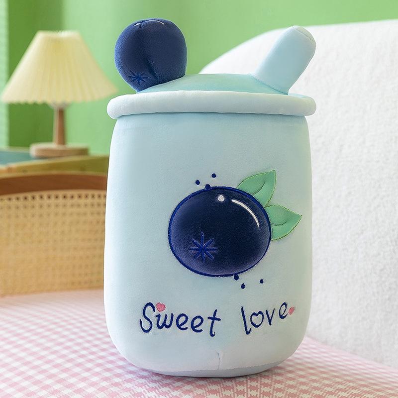 Soft Plush Bubble Tea Boba Cups Toy Peach/watermelon/blueberry Hug Doll Gift