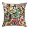 4 Pcs Double Sided Bohemian Floral Cushion Covers, Colorful Art Print Throw Pillow Cases For Home Decor (No Inserts)