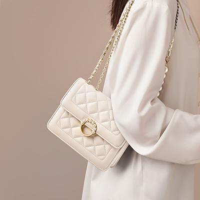 Premium Bag Women's Niche New Trendy Fashion Solid Color Messenger Bag Versatile Trend Style Shoulder Chain Bag