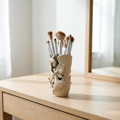 3D Printed Pen Holder for Desk, Pencil Organizer & Makeup Brush Holder, Office Decor and Desk Accessories, Perfect Office Organization