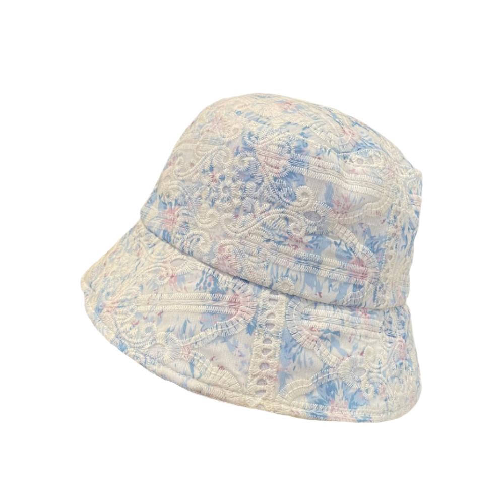 Spring and Summer Embroidery Thin Bucket Hat Women's Casual High-end Women's Pot Hat Breathable Thin Hat Women
