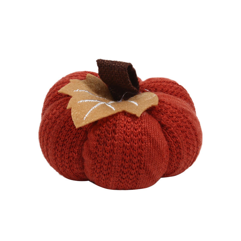 Halloween Cute Knitted Pumpkin Ornament Small Simulated Pumpkin Pendant Decoration Halloween Party Ornament Arrangement Props