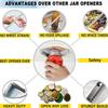Stainless Steel Jar Openers Single Handed Can Lid Opener Compact Structure Kitchen Gadgets For Weak Hands Chefs Seniors The