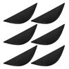 6Pcs Plastic Adhesive Edge Pull Handles Crescent Semicircle Kitchen Cabinet Cupboard Wardrobe Drawer Door Furniture Hardware