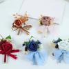 Elegant Artificial Flower Rose Corsage Romantics Couple Wedding Boutonnieres Perfect For Formal Ceremonies