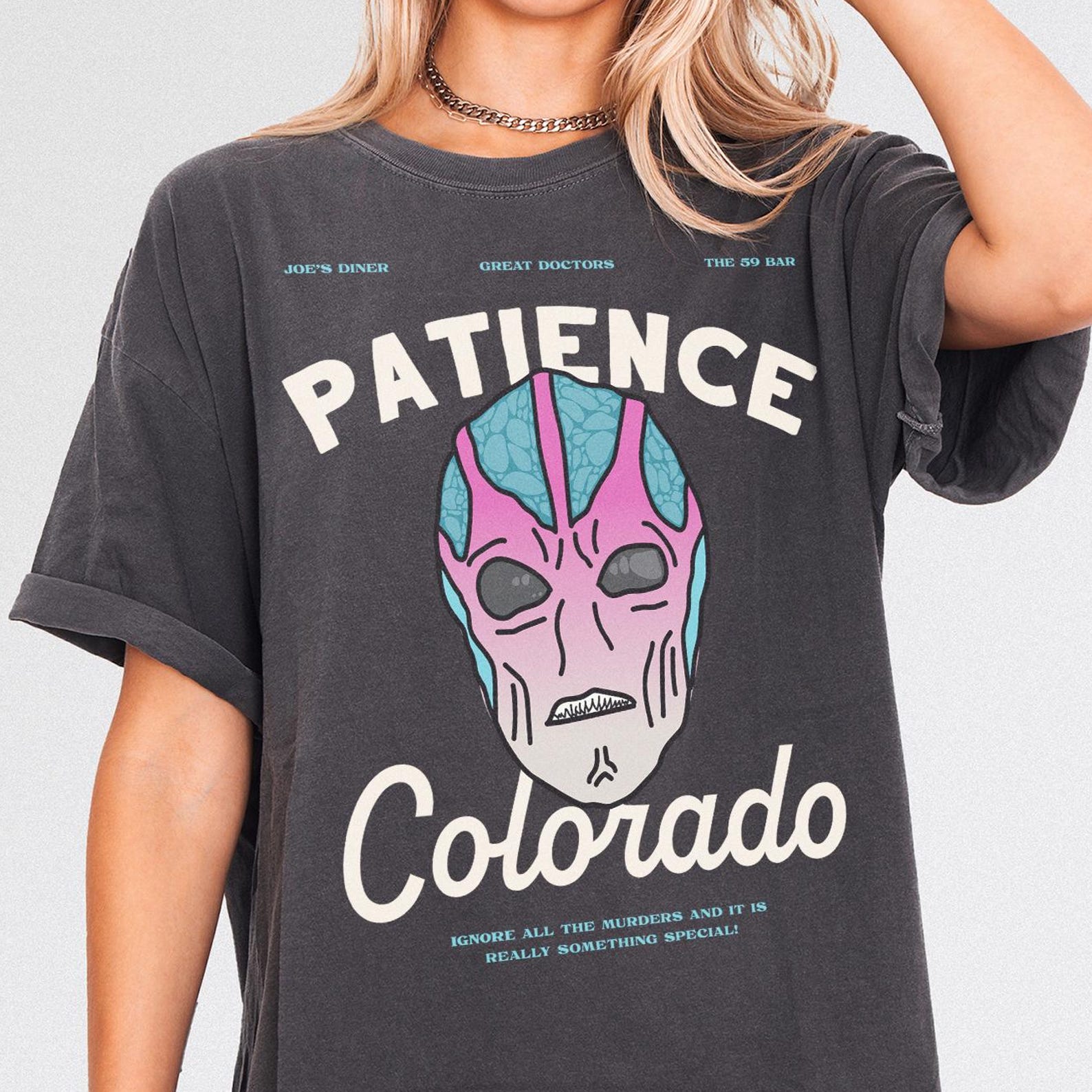 Retro Resident Patience, Colorado T-Shirt: Alien Sci-Fi TV Show Tee 2XL