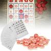 High-quality Bingo Card Set With 40 Cards And 75 Checkers For Kids Develops Intellectual Skills And Promotes Interactivity