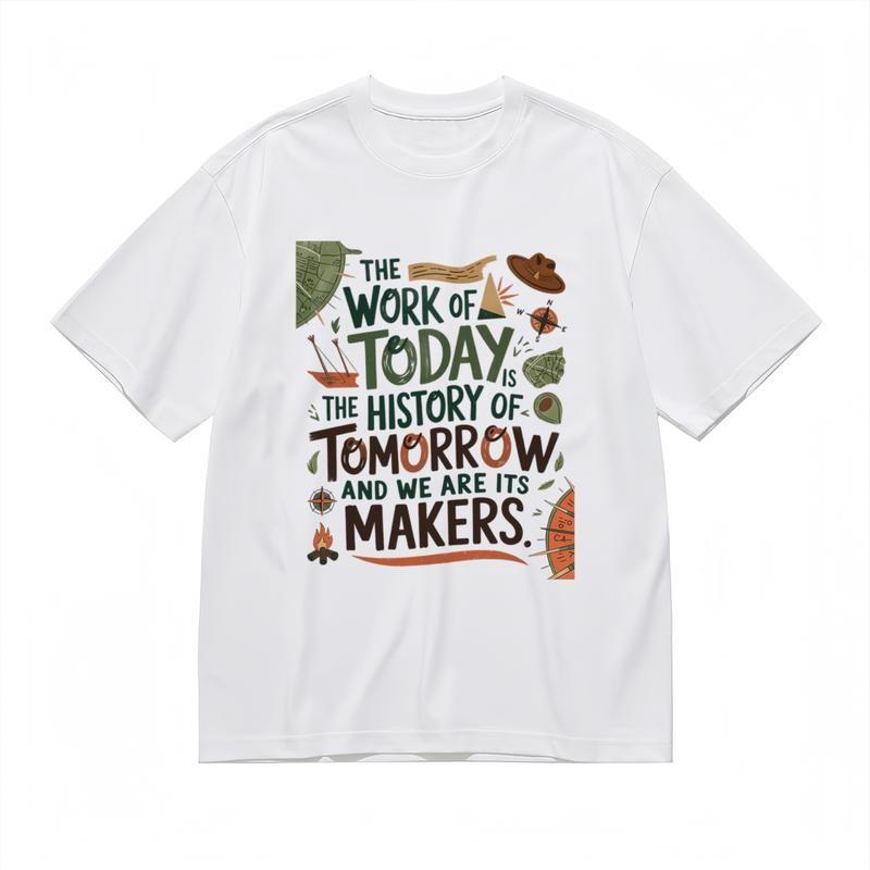 

Men s Trend Comfy Classic T-Shirt Map Ship Hat Exploration Graphic Print Tee 4XL