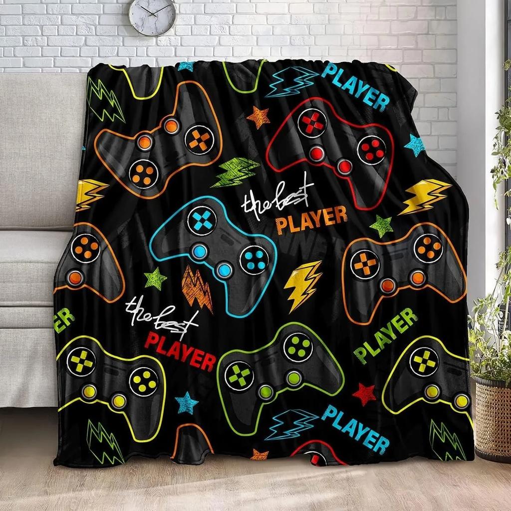 Super Soft Gaming Throw Blanket – Video Game-Inspired Gift for Kids, Teens & Boys – Perfect for Couch, Sofa or Bed