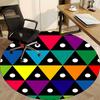 1pc Colorful Pattern Chair Carpet for Office, Non-slip, Soft and Durable Office Rug for Interior Decoration, Perfect for Office Yy260313032