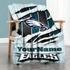 Philadelphia Eagles Personalized Name Blanket Lightweight Customizable Blanket Comfortable Great For Sofa Bedding Picnics Chair