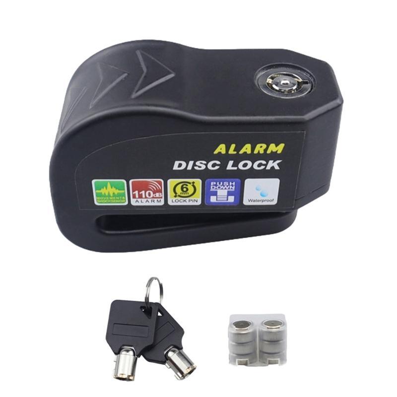Disc Brake Lock with Alarm Waterproof Brake Lock Motorcycle Wheel Disc Lock