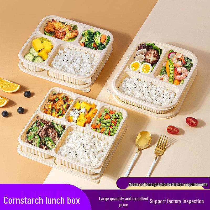 ZISIZ Biodegradable Disposable Paper Lunch Box