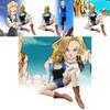 Dragon Ball Anime Model Pvc Figure Android 18 Sitting Pose Chic Design 13cm
