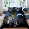 Astronaut Duvet Cover Set Galaxy Outer Space Bedding Set 3D Boys Cosmonaut Spaceman Comforter Cover Universe Planet Quilt Cover