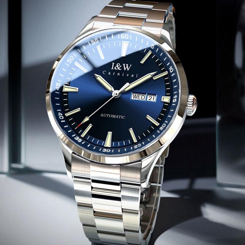 IW Men Automatic Mechanical Watch Stainless Steel Bracelet Luminous Sapphire glass MIOYA movement Business Male Wristwatch Reloj