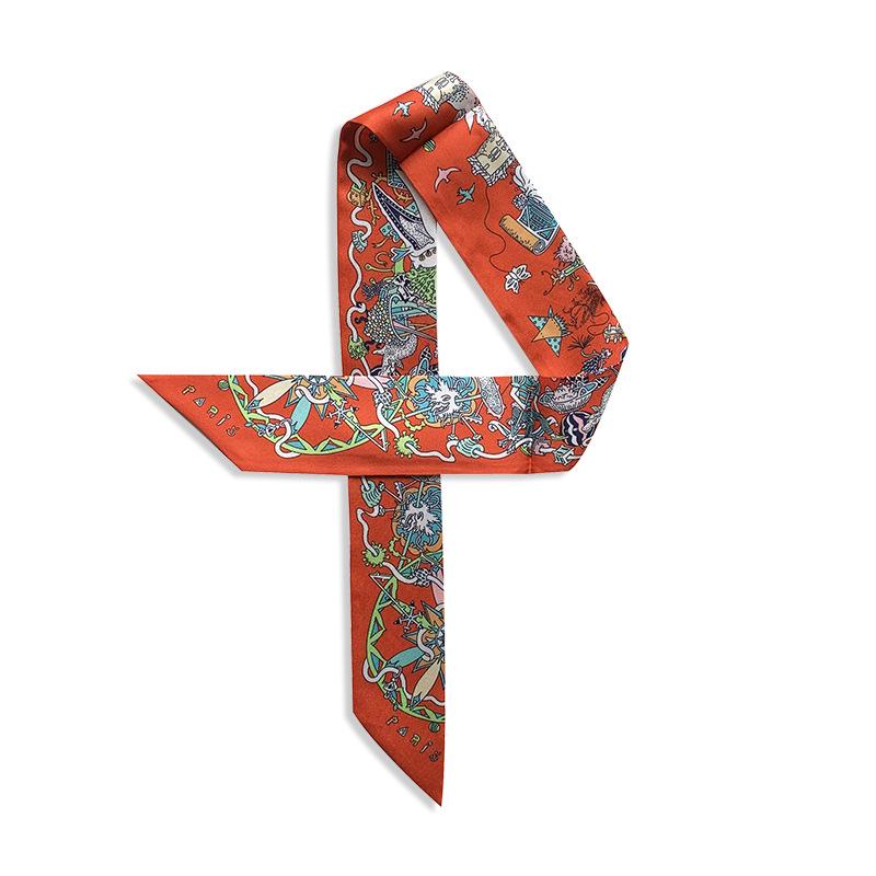 2024 Silk Twilly Scarf: Stylish Ribbon for Bag Handles & Hair