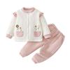 Jesienno-zimowy zestaw wyjściowy dla dziewczynki: Lekkie wypełnienie bawełniane 80g, Ciepłe i urocze ubranka dla noworodków