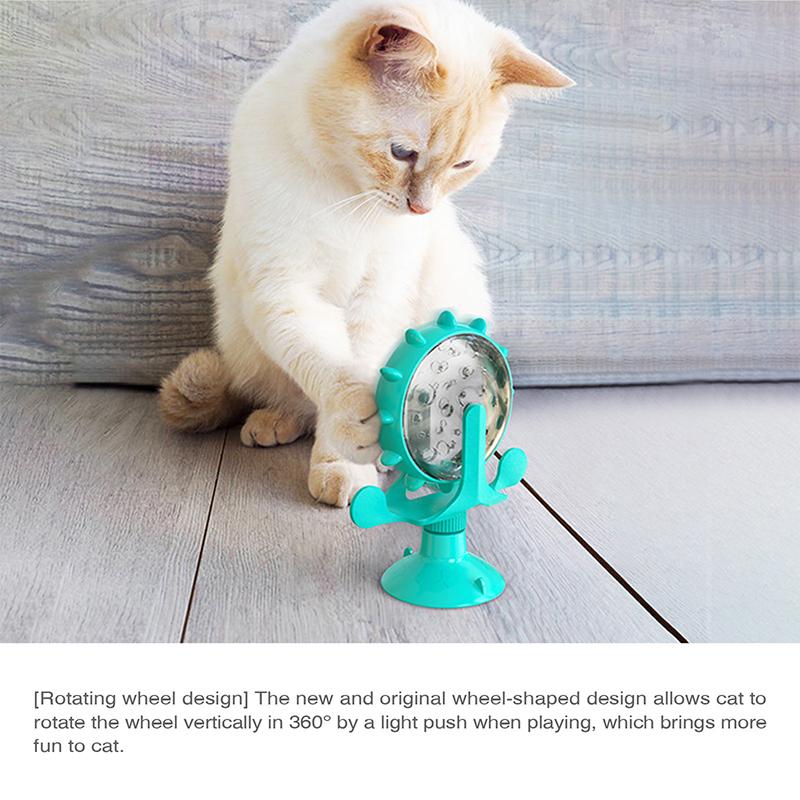 Dog Toys Cat Feeding Interactive Wheel Toys Pet Leaking Food Training Ball Slow Dog Cat Feeder Funny Dog Wheel Interactive Toy