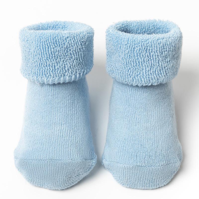 Winter Newborn Baby Floor Socks Plus Cotton Loop Thickening Infant Kids Warm Anti-slip Socks for Toddler Girls Boys