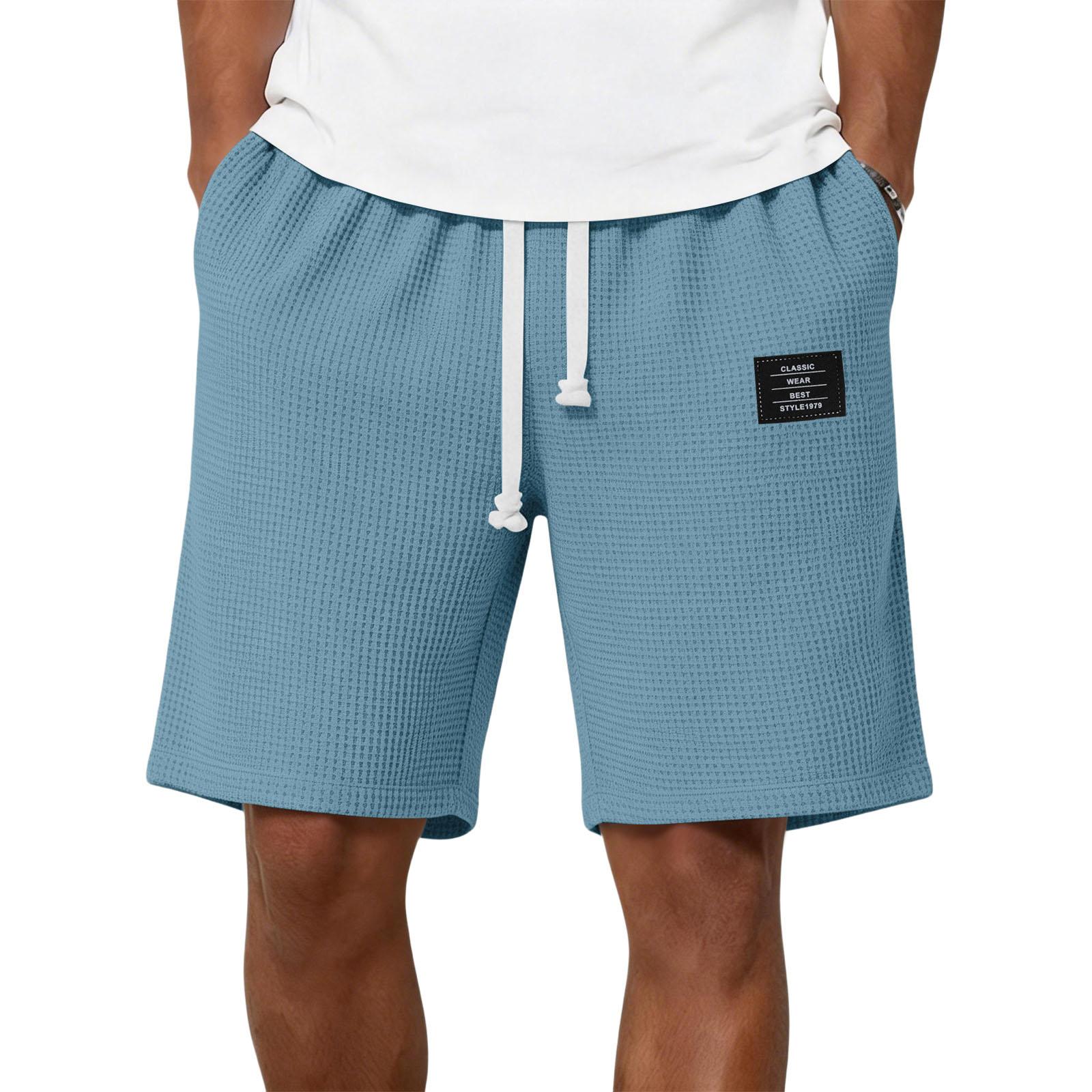 Men s Casual Drawstring Shorts - Lightweight Cropped Pants S