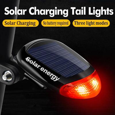 1PC zadné svetlo na bicykli Bezpečnosť na bicykli Solárne koncové svetlo LED príslušenstvo k bicyklu Výstražné svetlo Zadné svetlo Solárne dobíjacie YSX
