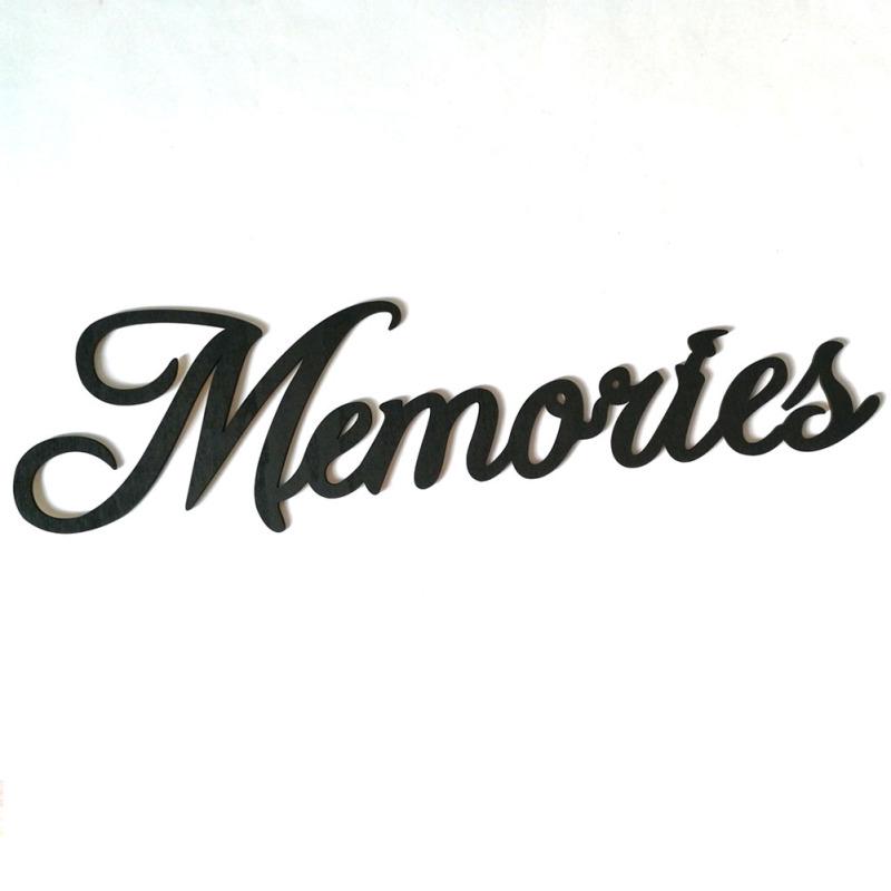 

Wooden Black Letter Wall Decoration Stylish Hanging Pendant Ornament Memories