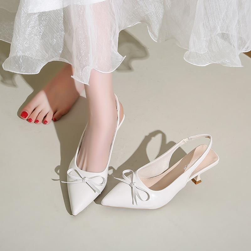 2026 women's summer new sexy pointed designer high heels outdoor leisure comfortable shallow slip-on ladies sandals large size