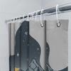 Outdoor Camping Shower Curtain Moon Stars Forest Tents Print Bath Decor Waterproof Fabric Decoration