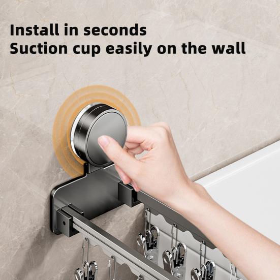 1/2/3 ks Sušák na prádlo s přísavkami Věšáky na ponožky Silná nosnost Skládací design Snadná instalace Stojan na oblečení Nástěnné Klipy na ponožky