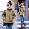 Popular Explosive Short Coat Top Women's Spring and Autumn New Loose Fashion Casual Hooded Jacket