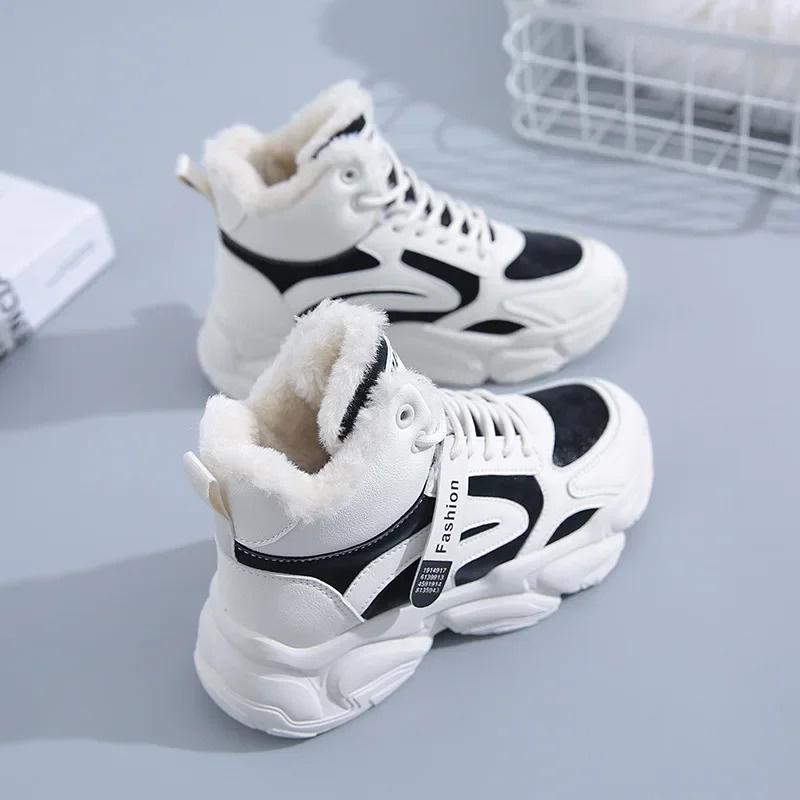 2025 Winter New Women Warm Platform Ankle Snow Boots Fashion Female Causal Plush Booties Cotton Ladies Sneakers Shoes Women